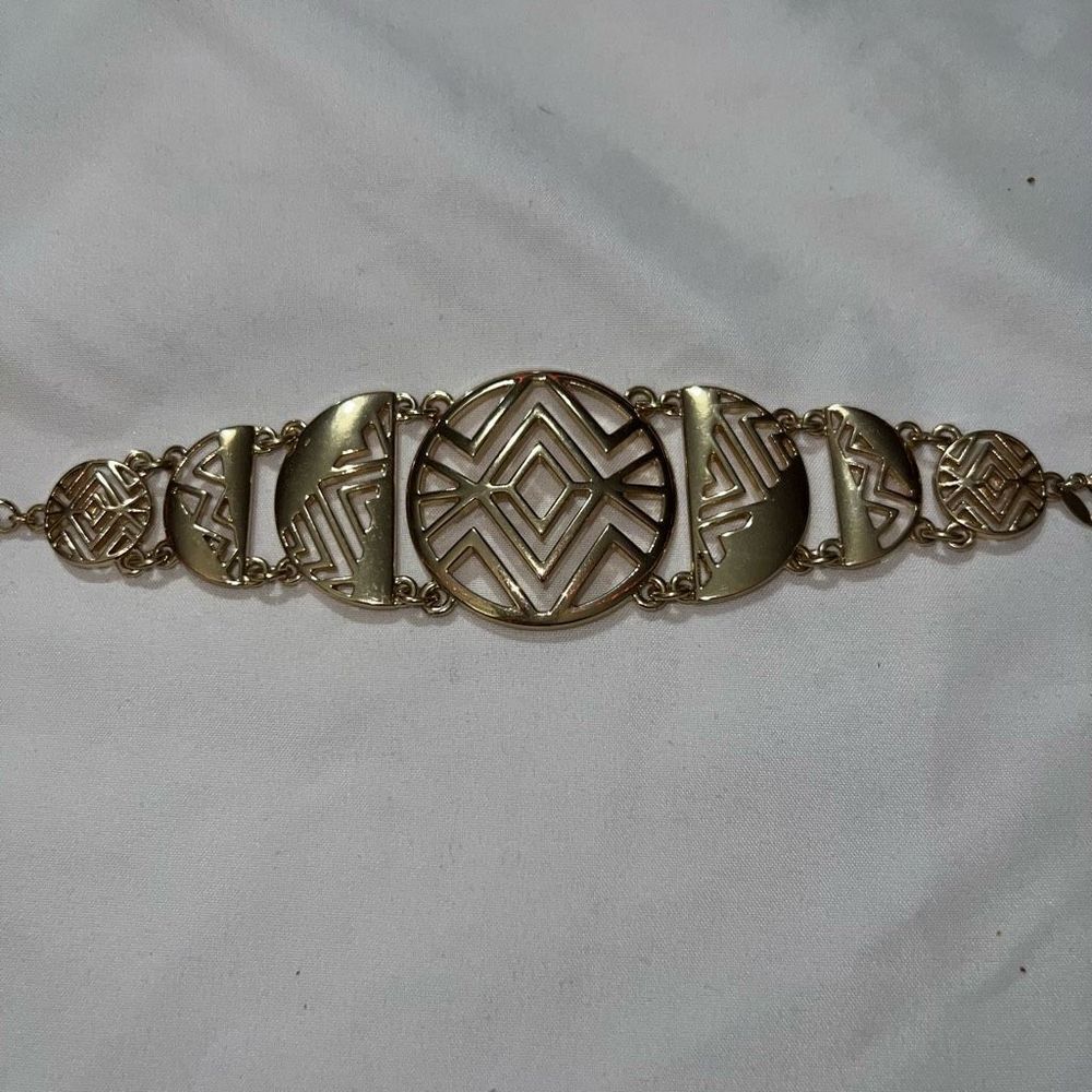 SHA Vintage Tribal Linear Chunky Link Bracelet